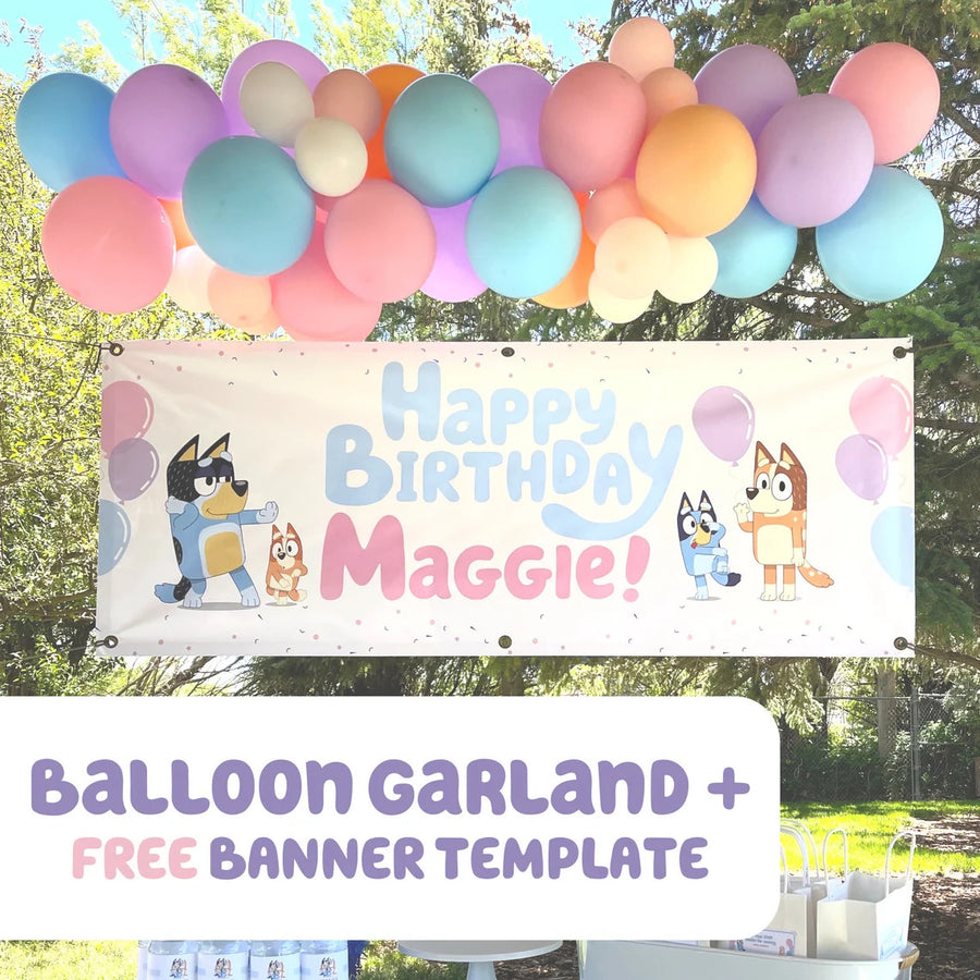 Bluey bingo Themed Birthday Tableware Banners Party Decoration.